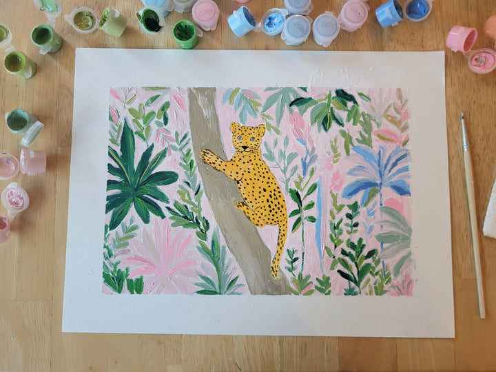 Leopard in Tree in the Jungle Printable