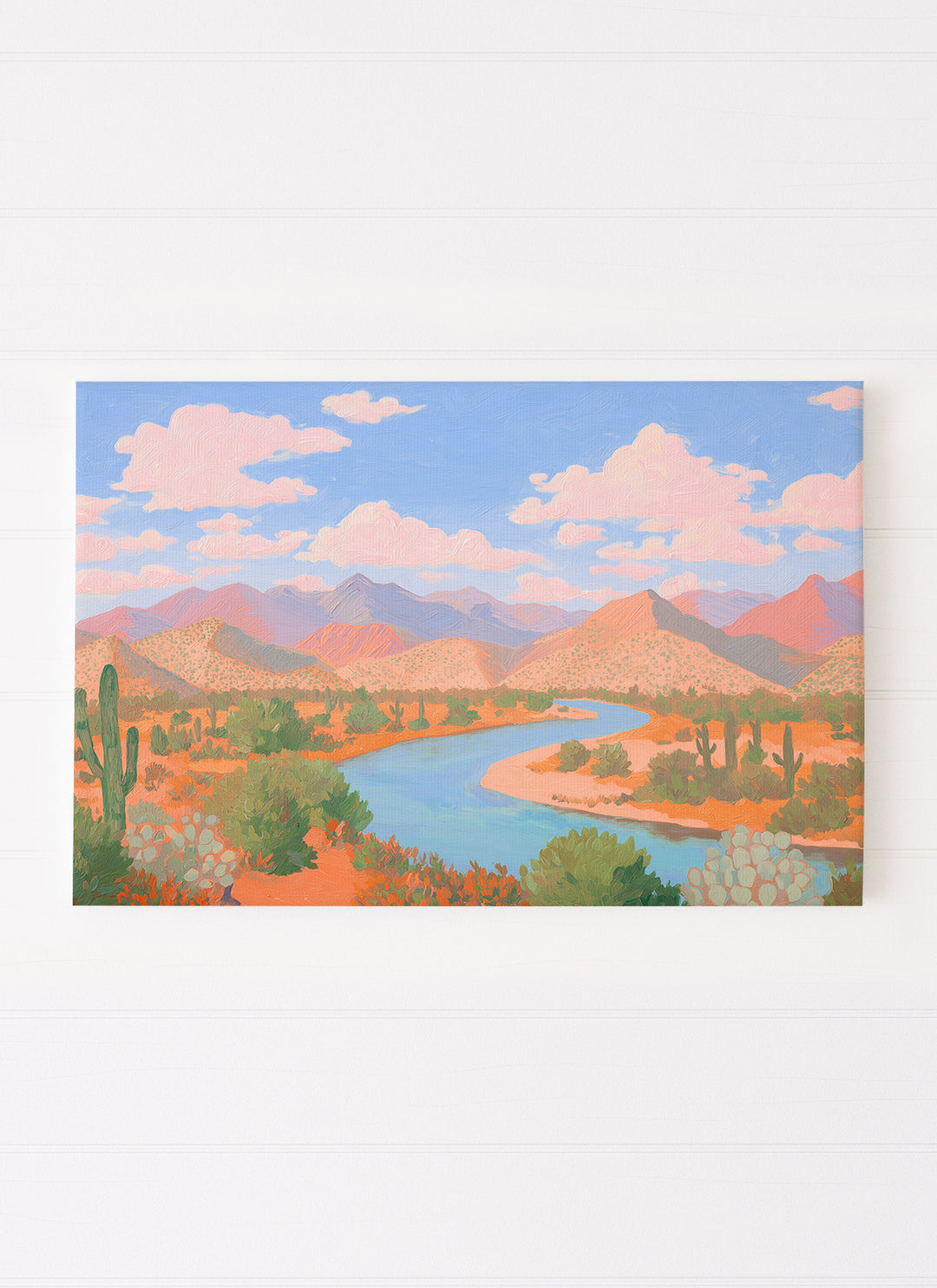 Lanscape with Mountains, River & Cactus