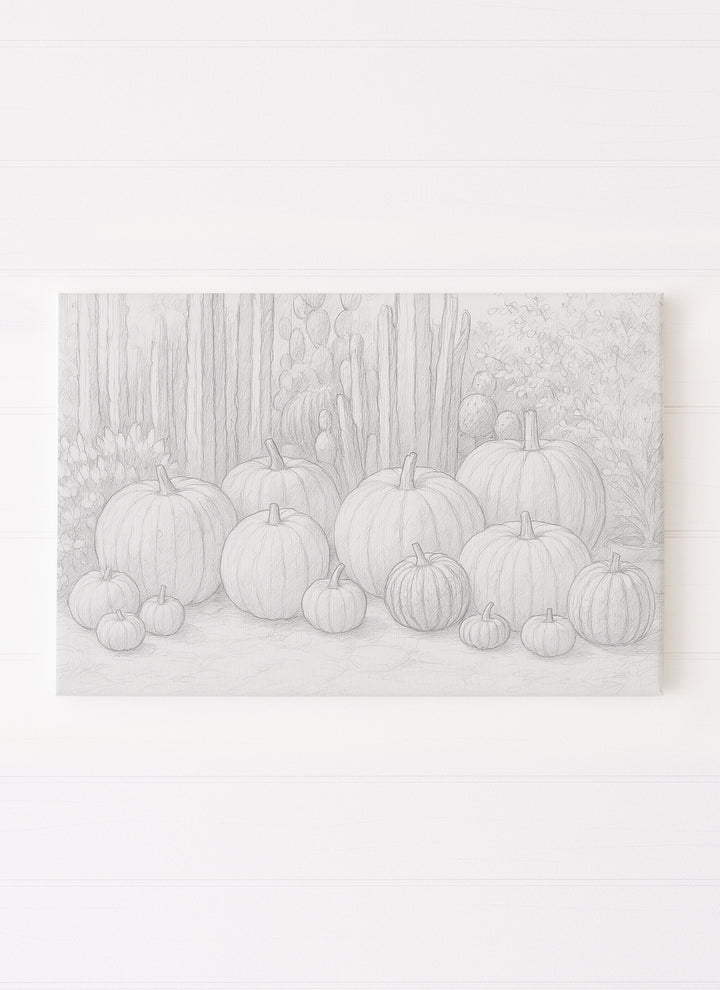 Pastel Pumpkins and Cactuses