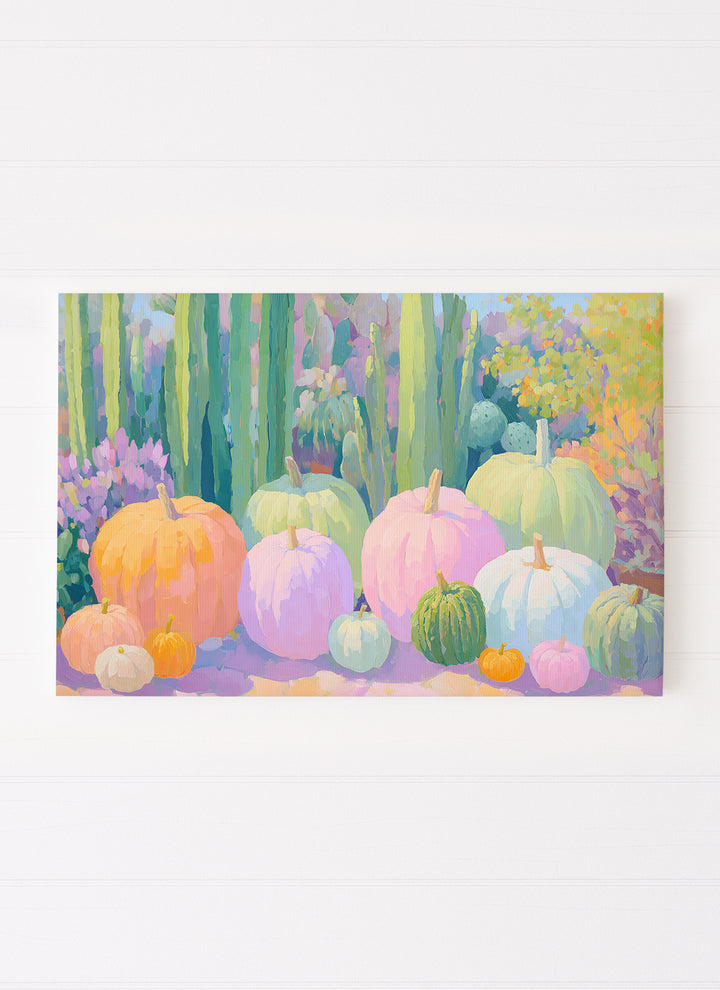 Pastel Pumpkins with Cactuses