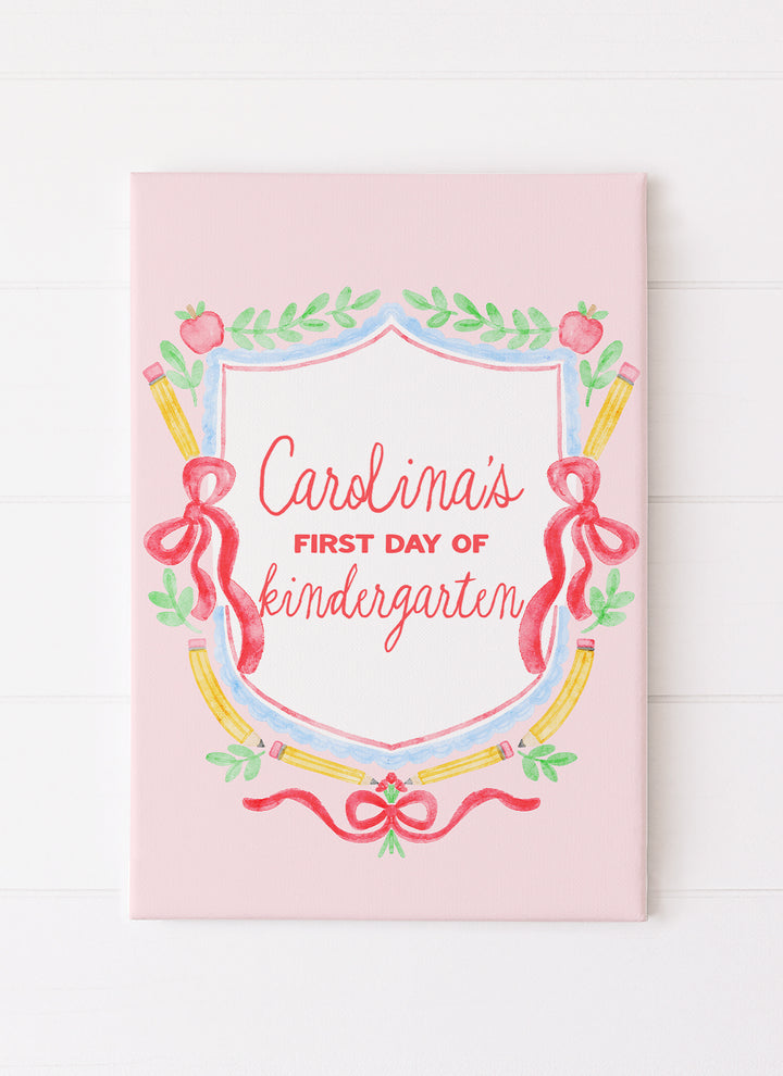 Personalized First Day of School Sign