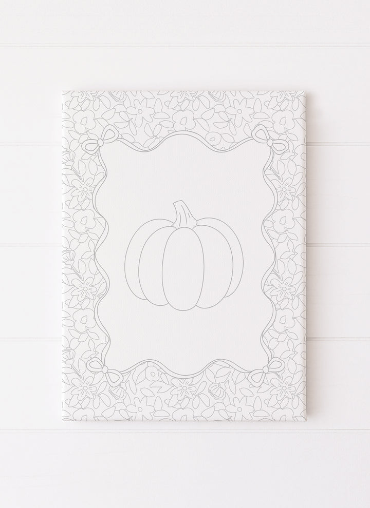 Pink Pumpkin in Pink Ribbon Frame