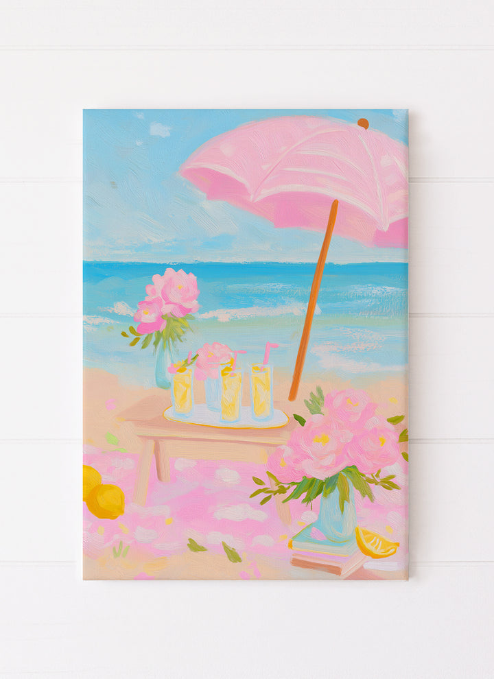 Pink Parasol Lemons Beach Picnic Bouquet