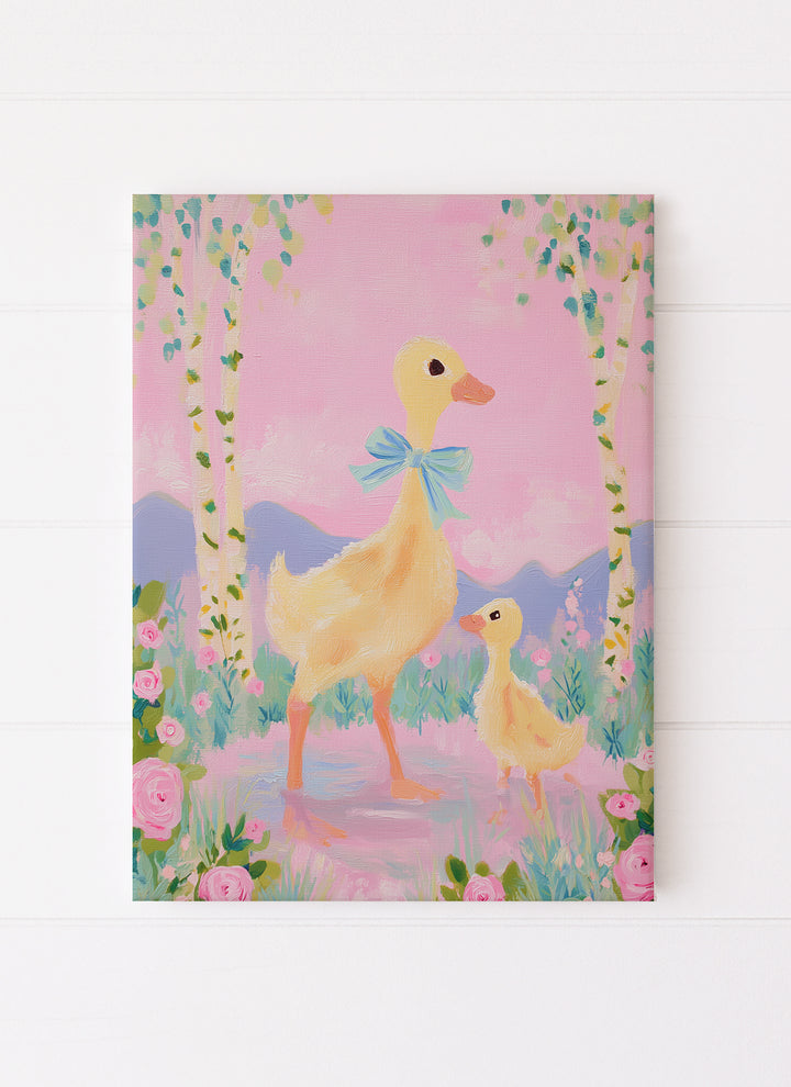 Fluffy Duckling and Duck