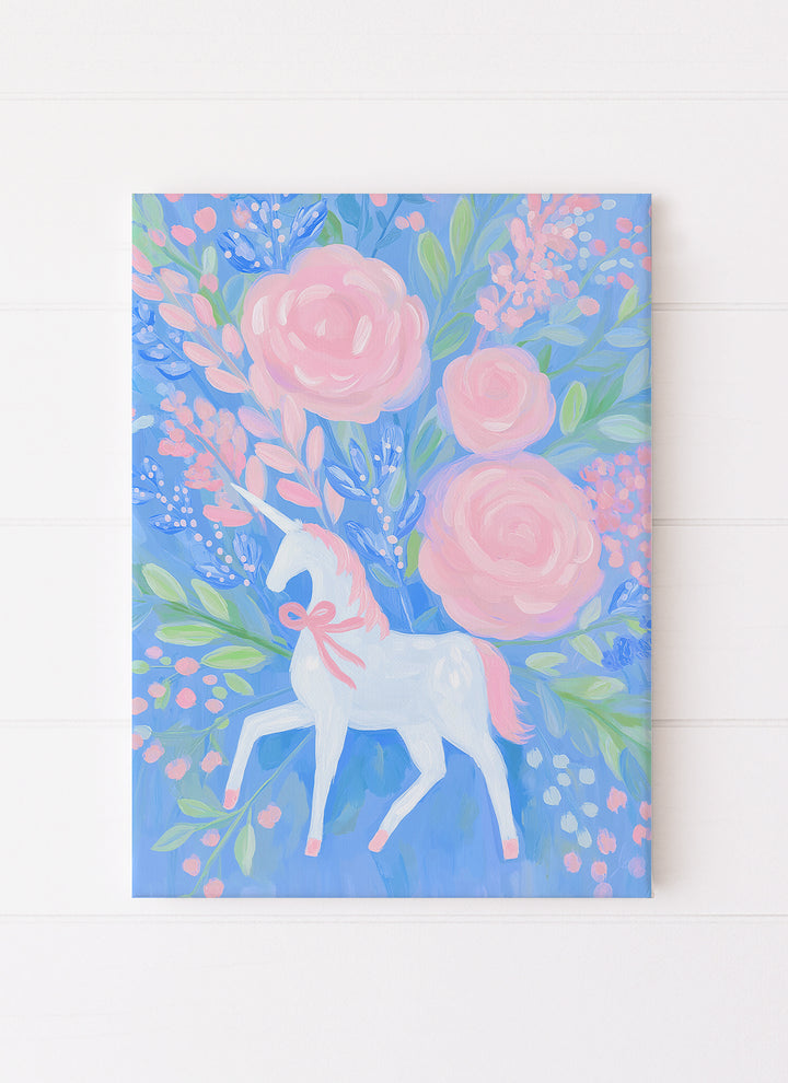 Floral Unicorn with Bow