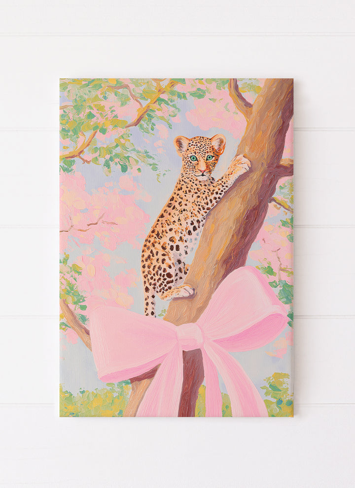 Leopard Cub in Jungle with Bow