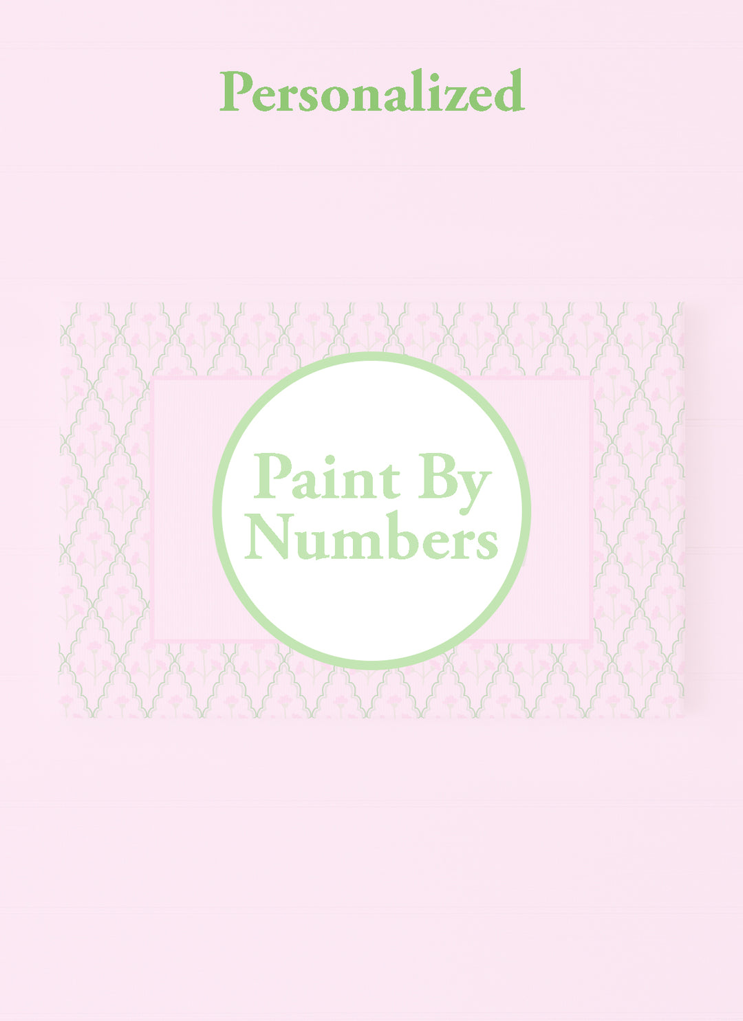 Personalized Monogram with Scallop Floral Background