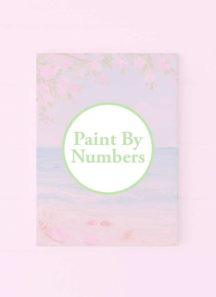 Blossoming Trees Over a Tropical Beach
