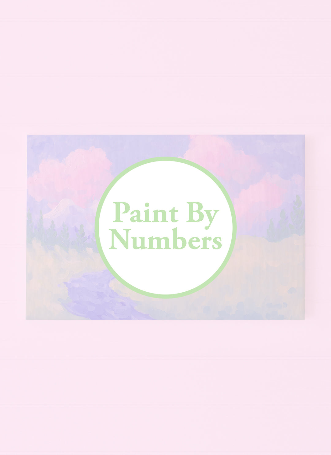 River, Trees, Pink Clouds Landscape