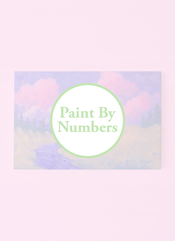 River, Trees, Pink Clouds Landscape