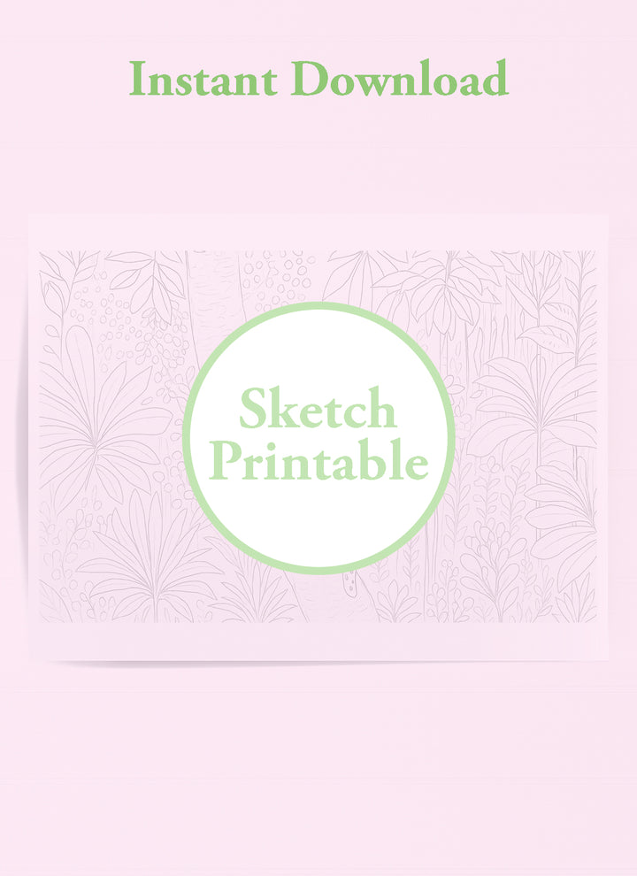 Leopard in Tree in the Jungle Printable