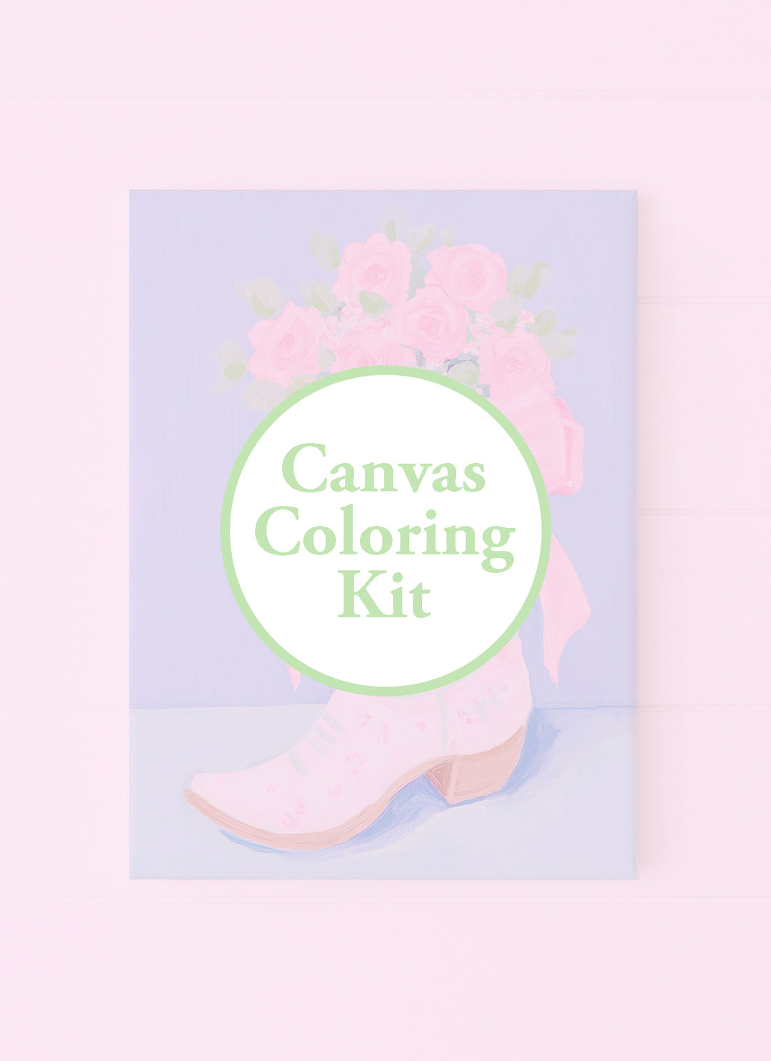 Cowgirl Boot With A Pink Bow and Flowers