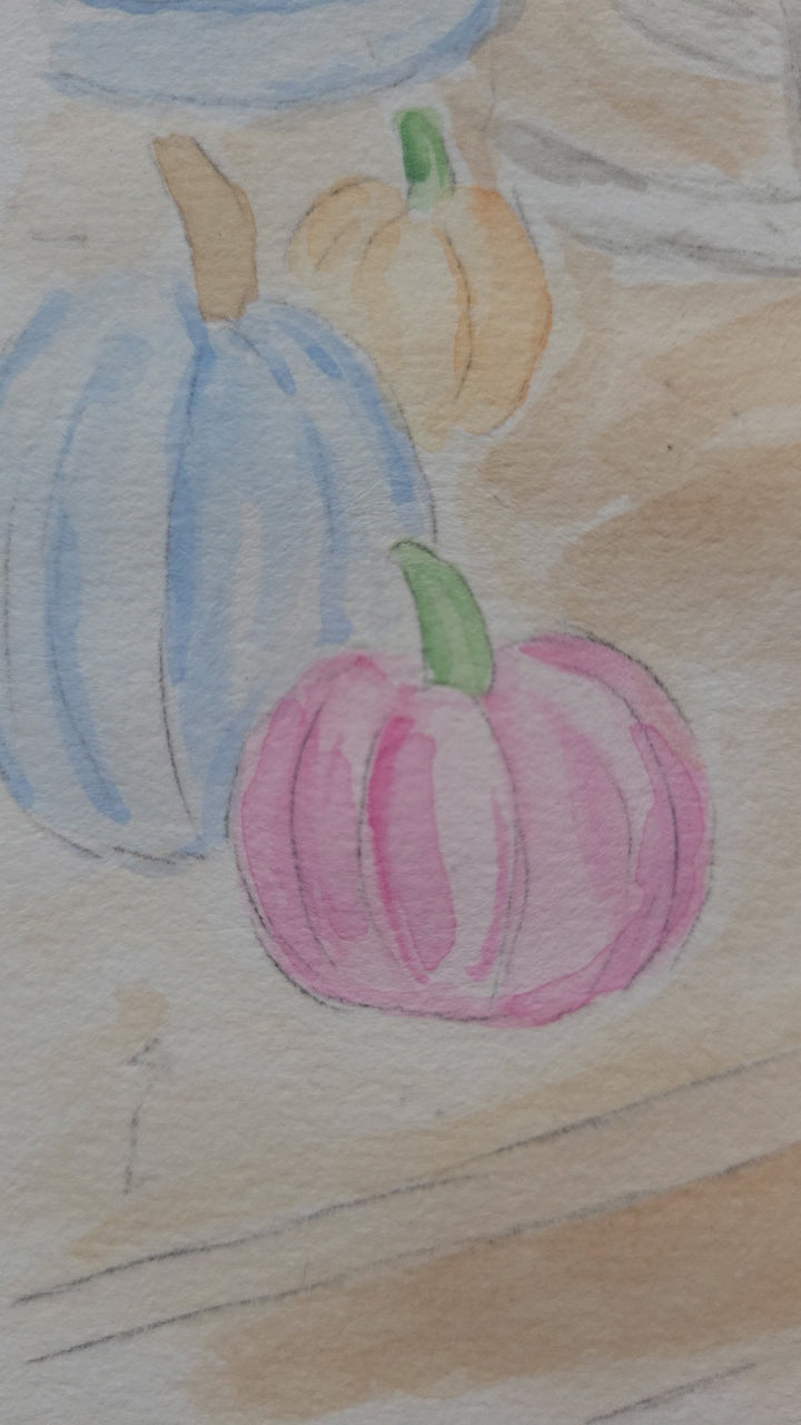 Pumpkin Fall Scene Printable